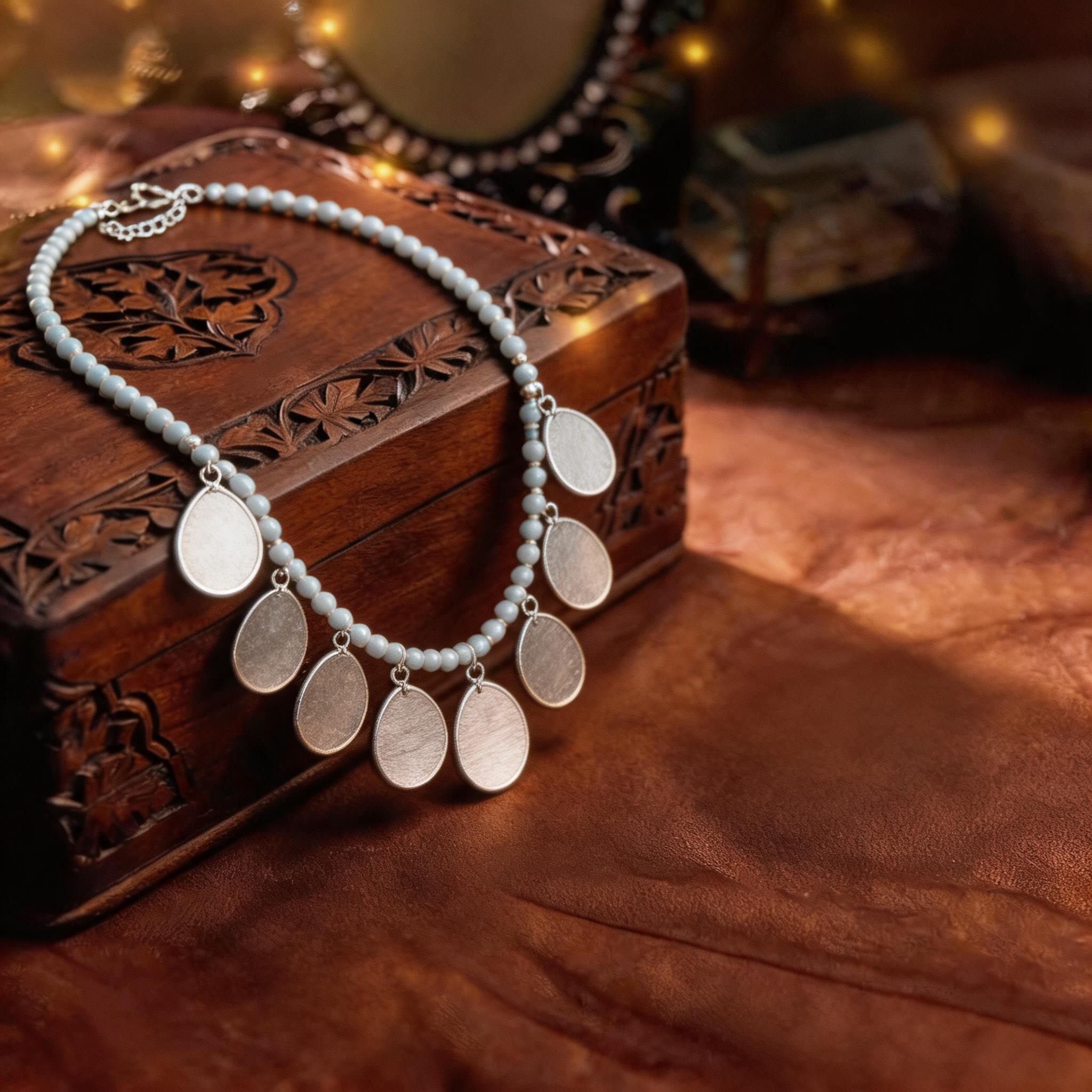 Minimal Gold Disc Statement Necklace for Women